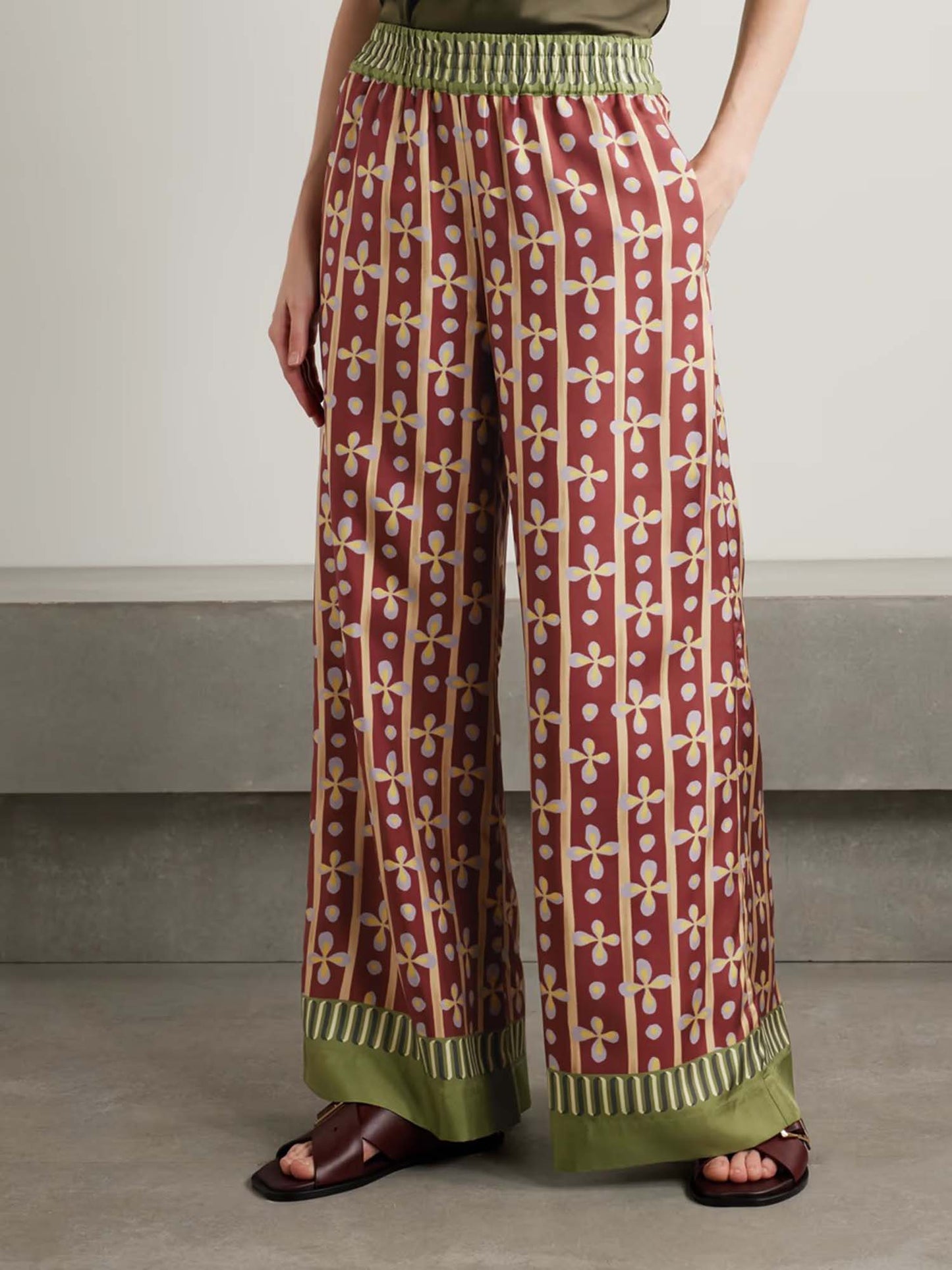 Bohemian Graphic Wide-Leg Pants