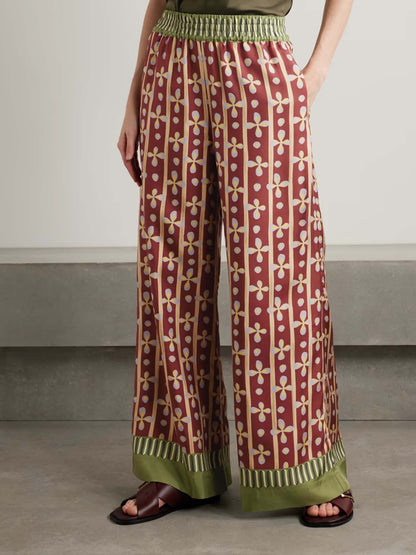 Bohemian Graphic Wide-Leg Pants