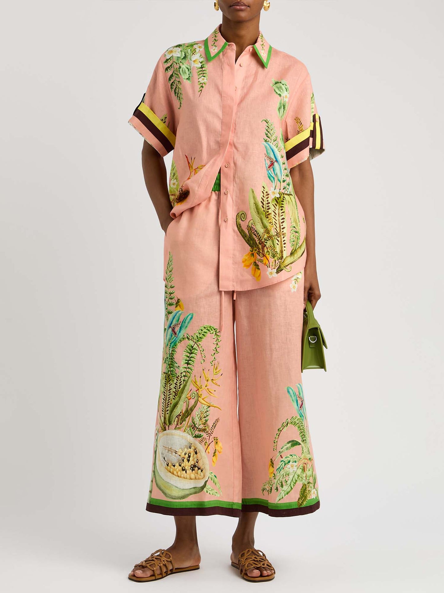 Papaya Paradise Wide-Leg Pants