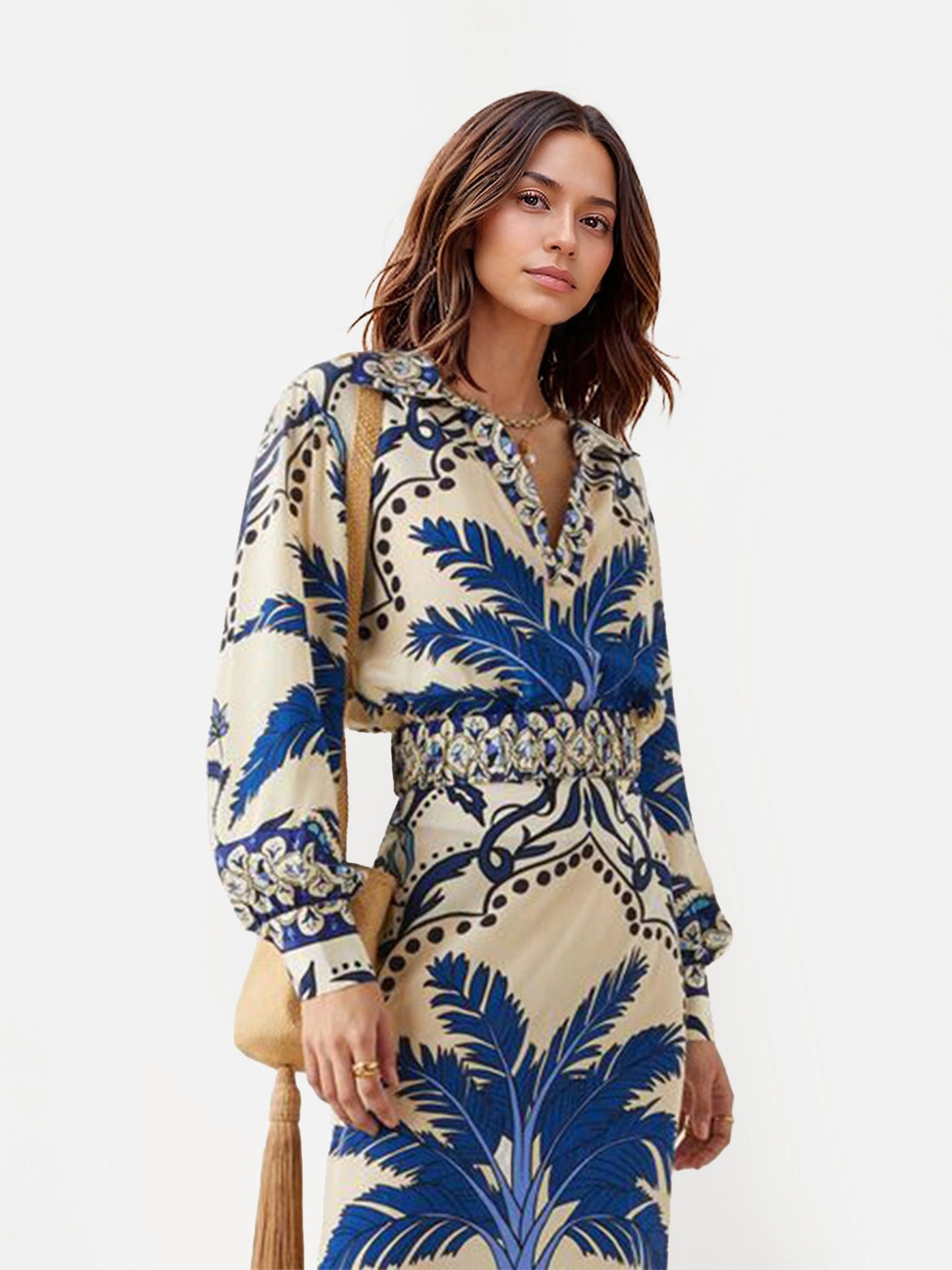 Colorful Printed Maxi Skirt Set