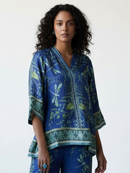 Indigo Dragonfly Camp Shirt