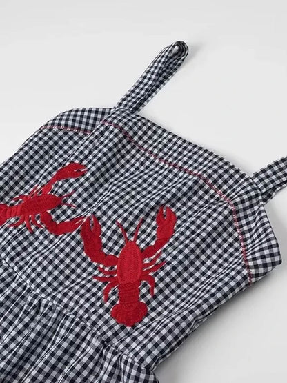 Floral Gingham Maxi Dress