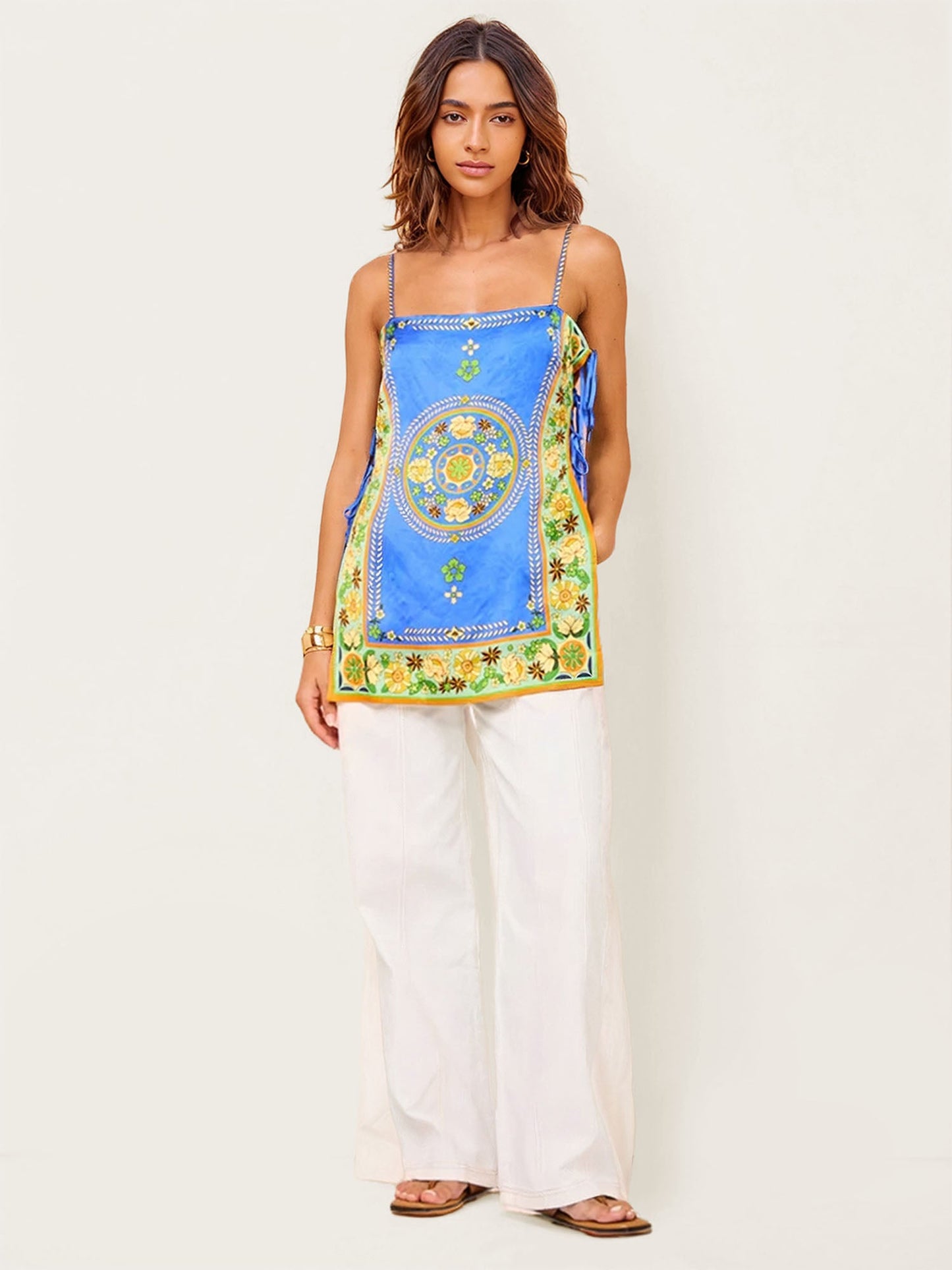 Tropical Graphic Print Top