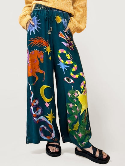 Mystic Night Wide-Leg Pants