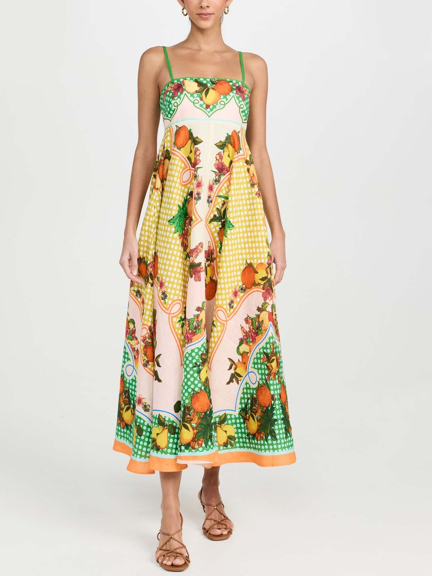 Citrus Garden Midi Dress