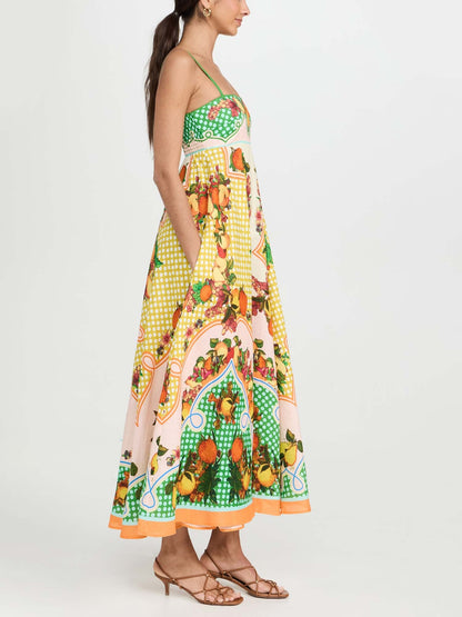 Citrus Garden Midi Dress