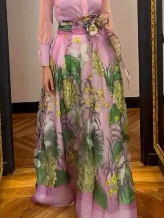 Flowing Floral A-Line Skirt