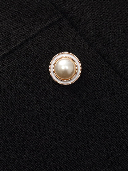 Fitted Double-Breasted V-Neck Mini Dress