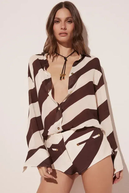 Zebra Print Shorts Set
