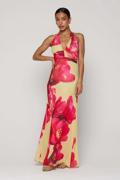 Camoni Polka Dot Diary Maxi Dress