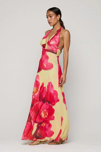 Camoni Polka Dot Diary Maxi Dress