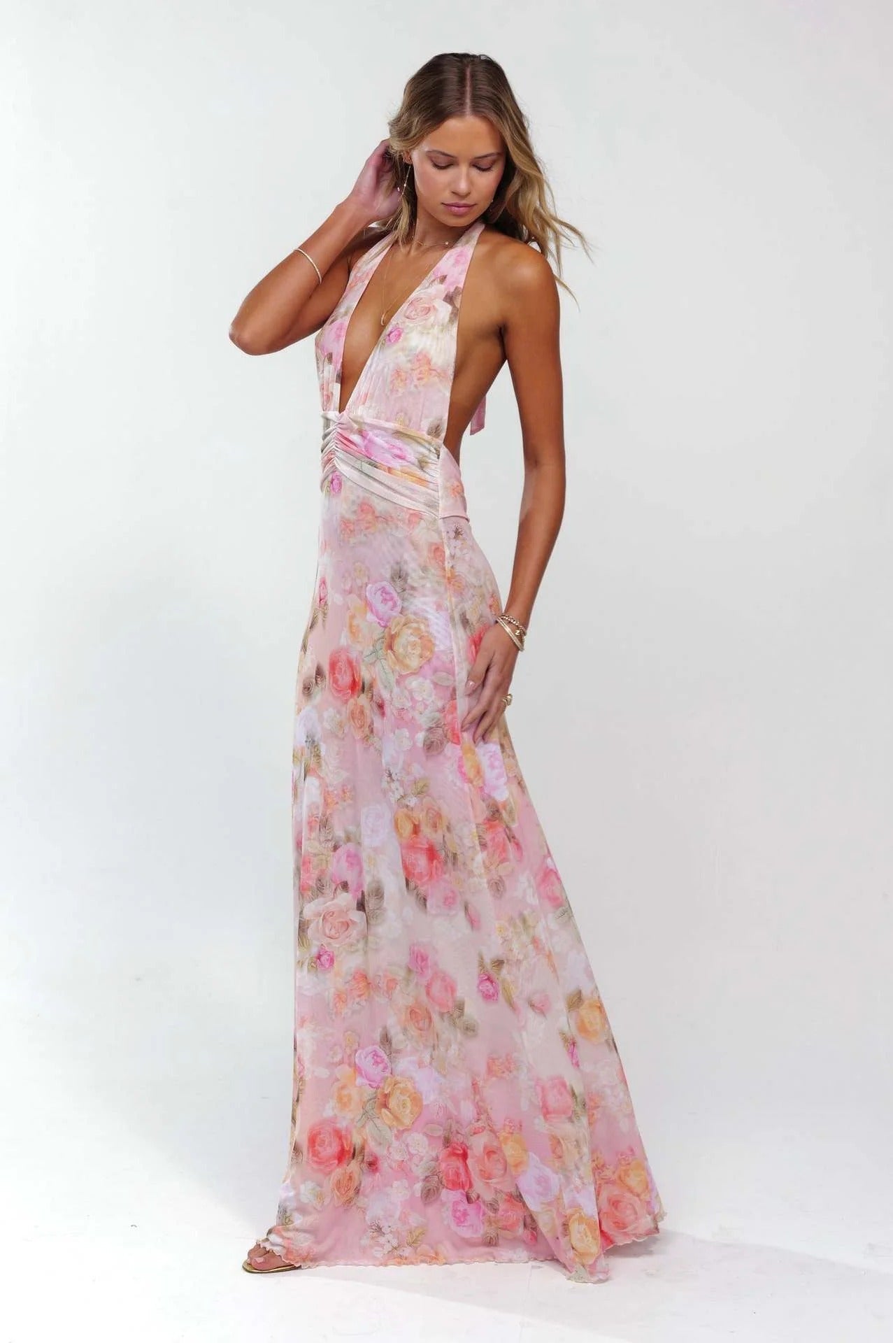 Camoni Polka Dot Diary Maxi Dress