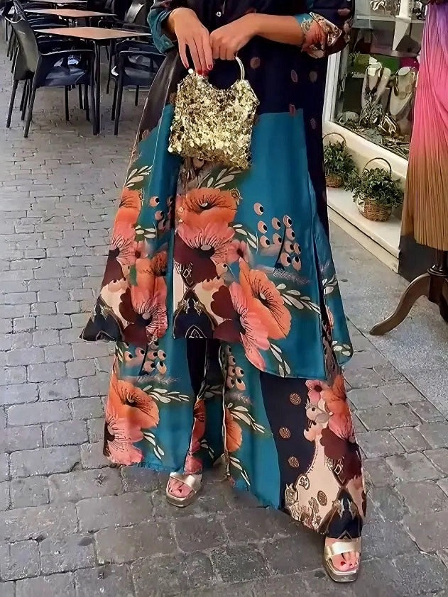 Floral Whisper Wide-Leg Pants