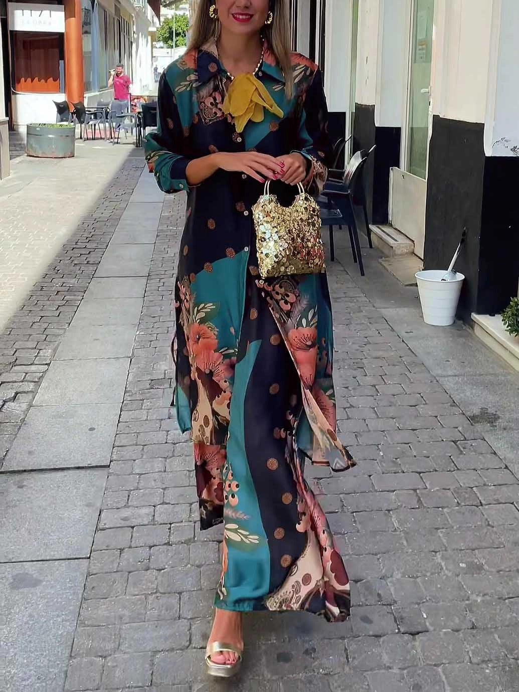 Floral Whisper Wide-Leg Pants