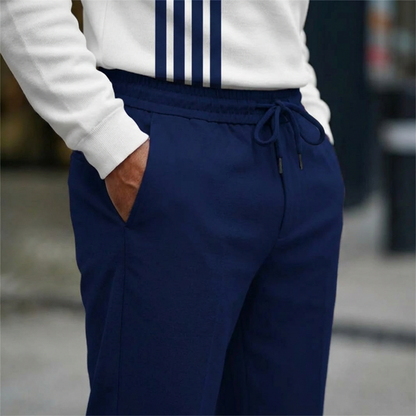 🔥Men's Graphic Print Pullover & Pants Set