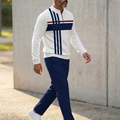 🔥Men's Graphic Print Pullover & Pants Set