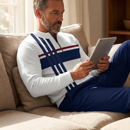 🔥Men's Graphic Print Pullover & Pants Set